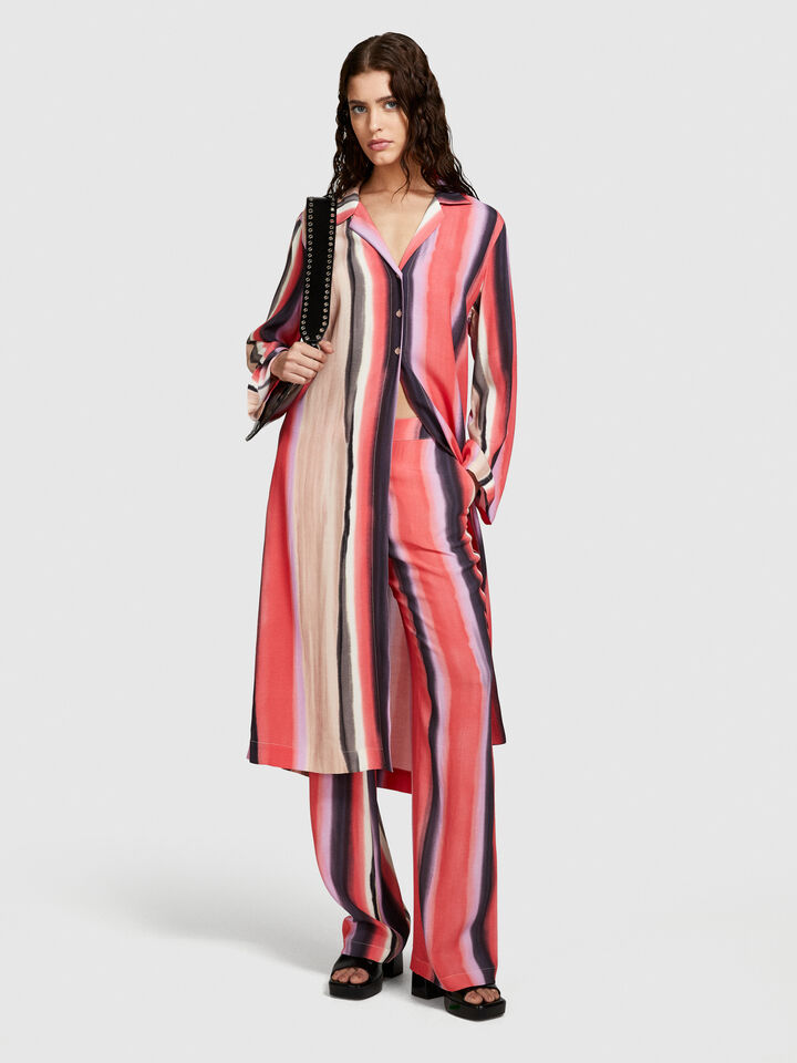 Printed trousers - women's palazzo trousers - Multi-color | Sisley image number 1